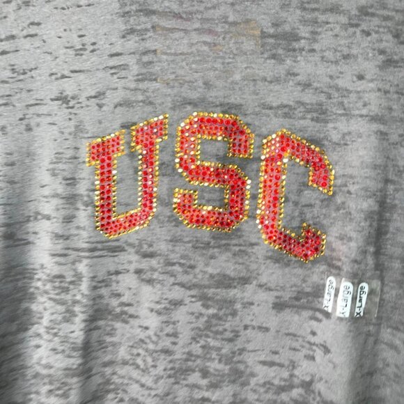 Diane Dal Lago Collegiate Fashionista Embellished USC Shirt Womens Size XL NWT - Picture 3 of 10